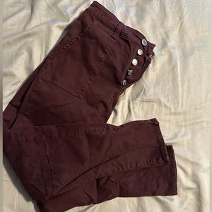 American Eagle Maroon Jeggings